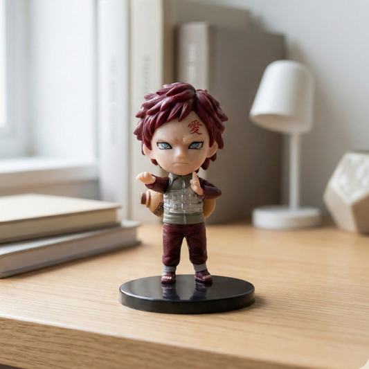 9cm Gaara figure in a dynamic pose, showcasing his sand gourd and intense expression.