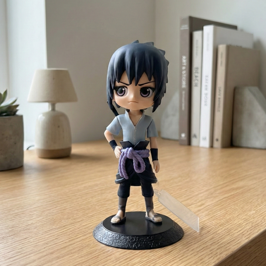 Sasuke Uchiha 15cm action figure in dynamic pose, premium PVC build.