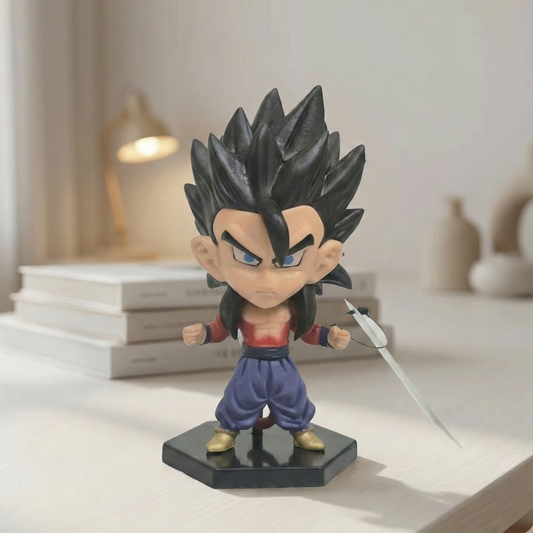 13cm Super Saiyan 4 Vegito (Xeno) figure with red fur and black hair, battle stance.