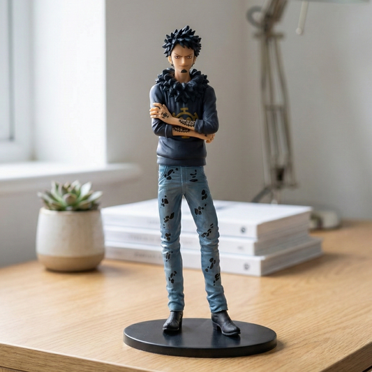 18cm Trafalgar Law figure in signature outfit, posing as the Surgeon of Death.