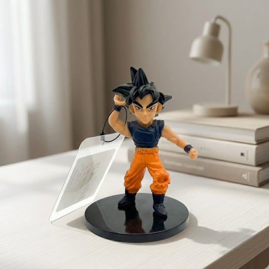9cm Goku Z-Warrior figure in base form, orange gi, in a battle-ready pose.
