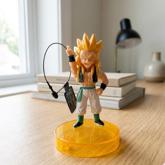 9cm Super Saiyan Gotenks figure in a dynamic pose, showcasing Fusion power.