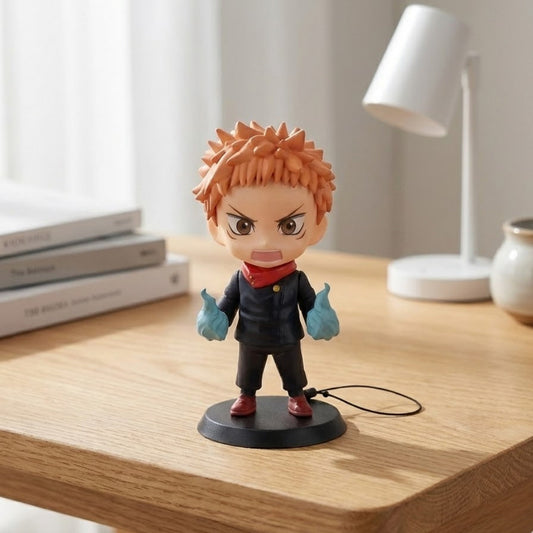 9cm Yuji Itadori figure in a dynamic pose, showcasing his Cursed Energy strike.