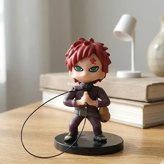 7cm Gaara figure standing with his signature sand gourd.