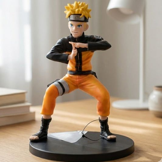 18cm Naruto figure performing Shadow Clone Jutsu, captured in dynamic motion.