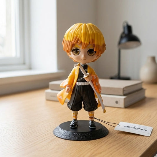 14cm Zenitsu Agatsuma figure unleashing Thunder Breathing effect, detailed sculpt.