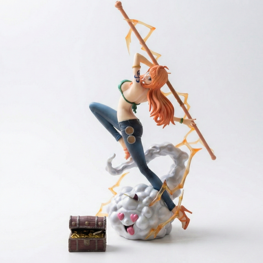 30cm large-scale Nami action figure with orange hair and Clima-Tact for Krishna Toyverse India.