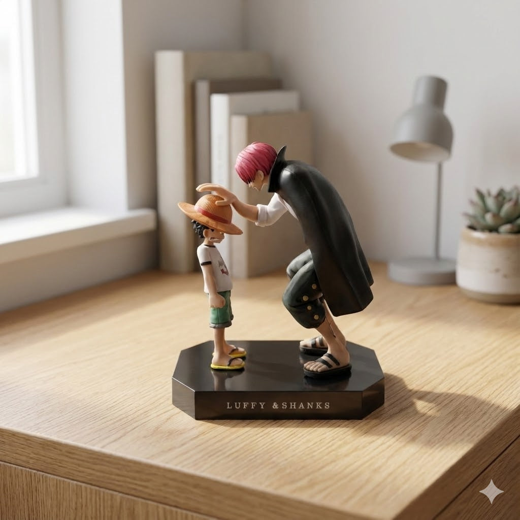 DEPICITING SCENE ONE PIECE LUFFY & SHANKS